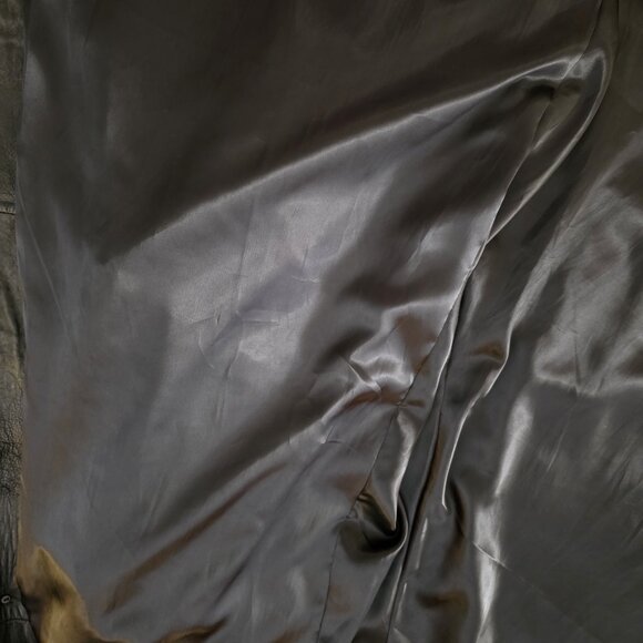 Synergy Long Black Leather Ladies Coat - Picture 11 of 12